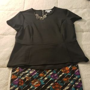Black Peplum Top